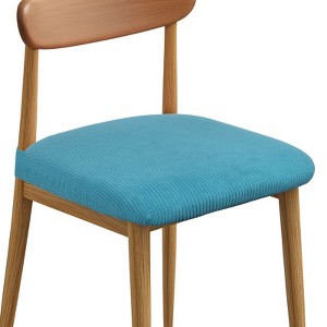 Unique Bargains Washable Stretch Soft Dining Chair Cushion Covers 4 Pcs - 1 of 4