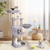 VEVOR Cat Tree for Indoor Cats, 45.2" Cat Tower with Cat Condo, Sisal Scratching Post, Hammock, Top Perch, Jumping Platforms, Large Cat House - 2 of 4