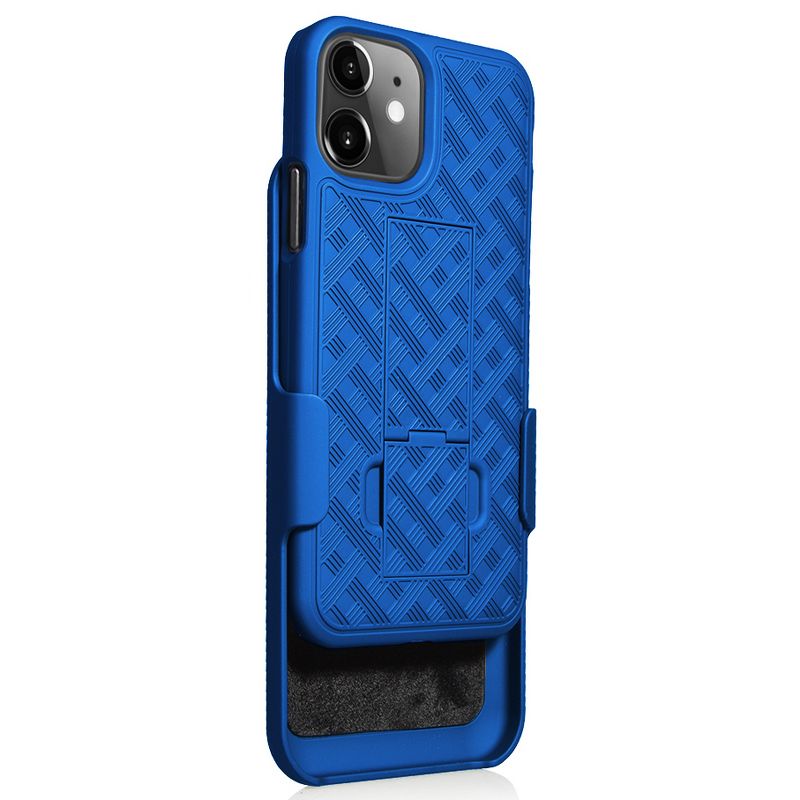 Nakedcellphone Case with Stand and Screen Protector and Belt Clip Holster for iPhone 11, 3 of 10