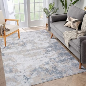 Abstract Machine Washable Area Rug Non-Slip Carpet - 1 of 4