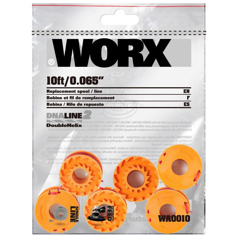 Worx WA0010 (6) Replacement Trimmer Line for Select Cordless String Trimmers, 1 of 8