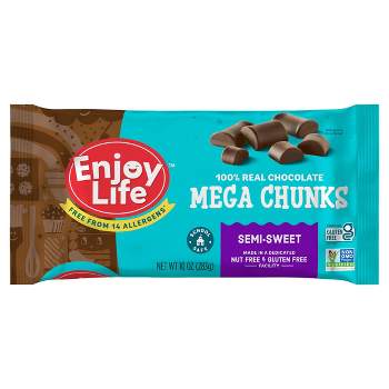 Enjoy Life Semi-Sweet Dairy Free Vegan Mega Chunk Chocolate Chips - 10oz