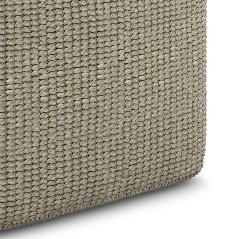 Isadora Square Woven PET Polyester Pouf Cream/Natural - WyndenHall, 5 of 8