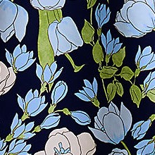 deep sea navy poetic floral