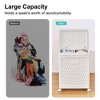 VECELO Laundry Hamper with Wheels & Lid, Plastic Laundry Basket with Handle, Rolling Laundry Bin for Laundry Room or Bathroom, White - 4 of 4
