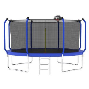 BestParts 14FT Outdoor Trampoline with Basketball Hoop & Safety Net – Heavy-Duty Frame & ASTM Certified - 1 of 4