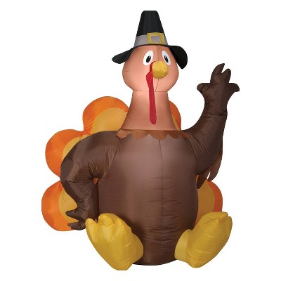 6' Harvest Turkey Inflatable Halloween Decoration