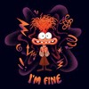 Women's Inside Out 2 Anxiety I'm Fine T-Shirt - image 2 of 4