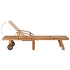 vidaXL Sun Lounger with  Table and Cushion Solid Teak Wood - 4 of 4