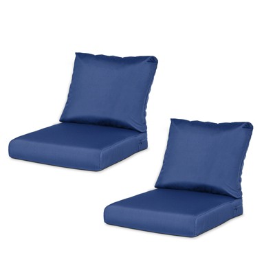 Aoodor Outdoor Chair Cushions Set Water Resistant Outdoor Deep Seat Cushions with Handle and Adjustable Straps