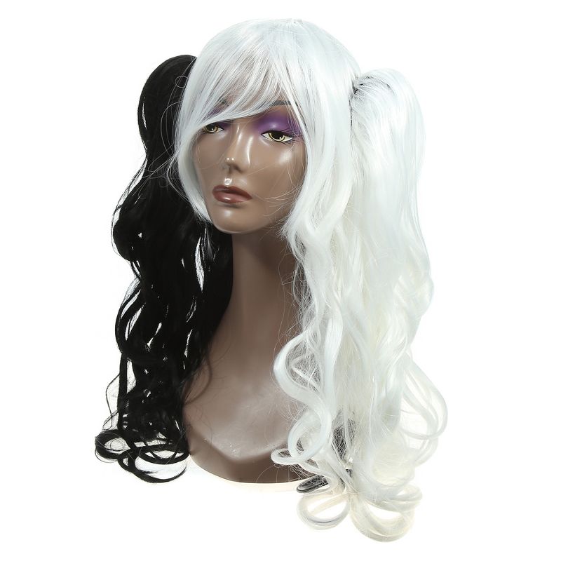 Unique Bargains Curly Wig Human Hair Wigs for Women with Wig Cap Long Hair Synthetic Fibre, 2 of 7