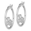 Black Bow Jewelry Double Butterfly Hoop Earrings in Sterling Silver, 25mm (1 Inch) - 2 of 4