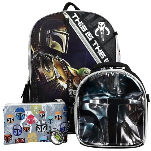 Star Wars The Mandalorian Grogu Backpack And Shaped Lunch 5 Piece Value ...