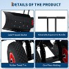 Heavy Duty Snow Shovel with Ergonomic Handle for Driveway, Push Snow Plow Shovel with Adjustable Handle, Angled Blade and Wheels - 4 of 4