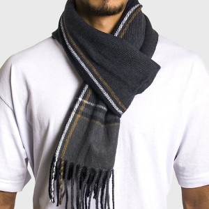 Alpine Swiss Mens Plaid Scarf Softer Than Cashmere Scarves Winter Shawl - 1 of 4