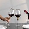 Dinewares Red Wine Glasses with Diamond Rhinestone Accent - 18 oz, 10 Inches Tall - Perfect Glasses for Bride and Groom - 2 of 4