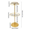YIYIBYUS Rotatable Round Clothes Rack, 2-tier Floor-Standing Circular Clothing Rack Stand - 4 of 4