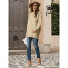 Seta T Women's Fall Winter Round Neck Long Sleeve Casual Tunic Sweater with Pockets - 2 of 4