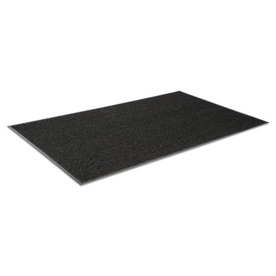  3'x5' Rectangle Indoor and Outdoor Solid Floor Mat Black - Crown 