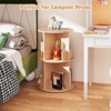 Infans Kids Rotating Bookshelf Round Spinning Corner Bookcase w/Bear Baffles Coffee - 4 of 4
