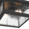 John Timberland Braylon 12" Wide Black and Hammered Glass Outdoor Ceiling Light - 4 of 4