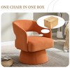 Lirago 27" Wide Orange 360° Swivel Barrel Chair Velvet Accent Armchair - 4 of 4