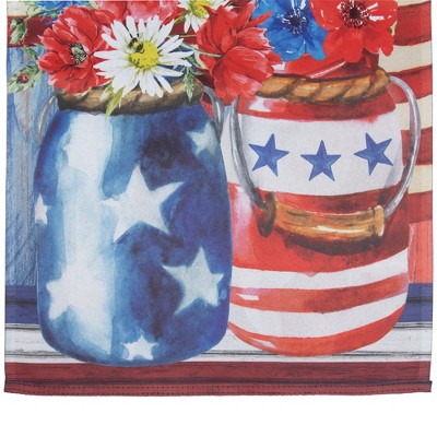 Patriotic Red White and Blue Polyester Outdoor House Flag
