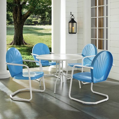 Griffith 5pc Outdoor Dining Set - Sky Blue - Crosley