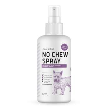 Chew + Heal No Chew Spray, Dog Behavioral Aid, Alcohol-Free, Prevents Dog From Chewing Furniture & Couches - 8oz. Bottle