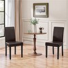 Yaheetech Set of 2 Faux Leather Armless High Back Dining Room Chairs with Rubberwood Legs - 2 of 4