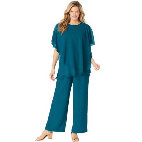 ALWAYS BE AROUND WOVEN TOP AND PANT SET
