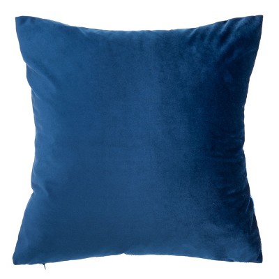 Navy and Grey Embroidered Square Pillow 19"
