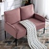 AndMakers 45.7 in. W Square Arm Velvet Modern Straight Sofa - 3 of 4