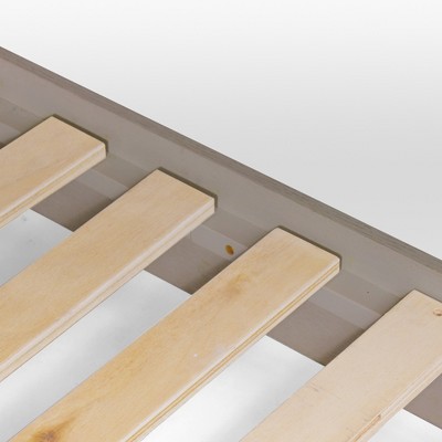 Queen Grey Mahogany Chevron Wood Bed Frame with Headboard