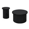 NicBex Set of 2 Modern Round Coffee Table with Vertical Striped Side,Accent End Table for Living Room,Bedroom - 4 of 4