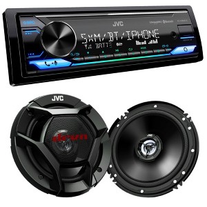 JVC KD-X380BTS Digital Media Receiver w/ Bluetooth, USB, Amazon Alexa w/ 1 Pair JVC CS-DR621 6.5" Coax Speakers - 1 of 4