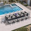 PURPLE LEAF Dining Set Patio Metal Table and Wicker Rattan Chairs for Outside Porch Garden Kitchen Modern Outdoor Furniture Sets - 2 of 4
