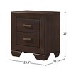 NicBex Nightstand with 2 Drawers,Modern Side Table with Storage Space and Wood Frame,Bedside Table for Bedroom,Living Room - 3 of 4