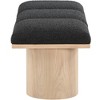 Meridian Furniture,Pavilion Black Boucle Fabric Bench - 3 of 4