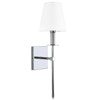LamQee Wall Sconces Set of 2 Retro Industrial Wall Lamps Bathroom Vanity Sconces Wall Lighting with White Fabric Shades Wall Lights - 2 of 4
