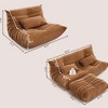 Modular Sectional Sofa, L-Shaped Bean Bag Couch, Oversized Fireside Chair Bean Bag Sofa & Loveseat with Ottoman (Single Sofa + Loveseat with Ottoman) - 3 of 4