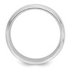 Black Bow Jewelry 7mm Rhodium Plated Sterling Silver Brushed Flat Grooved Edge Band - 2 of 4