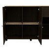 NicBex Mobile Kitchen Island Cart Morden Kitchen Carts on Wheels with Storage, 2 Cabinets, 1 Drawer and 2 Open Shelves for Kitchen - 3 of 4