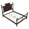 KIGFTSOD Vintage Country Style Wood Four Poster Platform Bed - 4 of 4