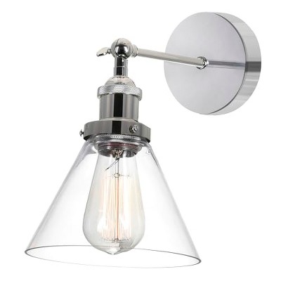 CWI Lighting Eustis 1 Light Wall Sconce With Polished Nickel Finish