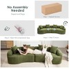 110'' Curved Modular Sofa Sectional Sleeper, High-Density Foam Chenille Couch for Living Room Apartment, No Assembly-3irtyhousy - 2 of 4