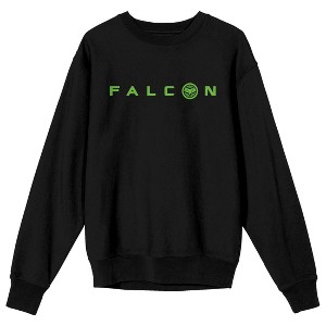 Captain America: Brave New World "Falcon" Unisex Adult Black Crew Neck Sweatshirt - 1 of 3