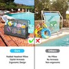 Waterproof Wicker Poolside Storage with Diamond Weave Pattern, Outdoor Patio Deck Box for Towels & Pool Toys, All-Weather , Gray Furniture Organizer - 3 of 4