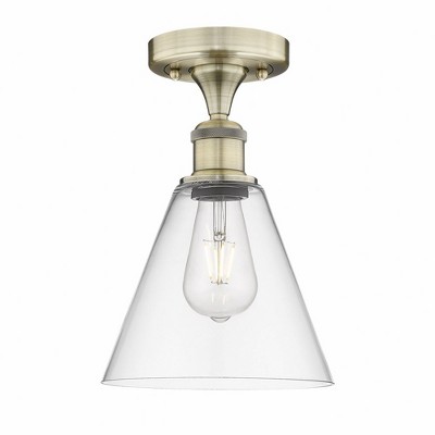 Berkshire - 1 Light Semi-Flush Mount In Industrial Style-10.75 Inches Tall and 8 Inches Wide