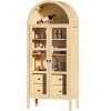 72" Tall Auto Sensor Light Arched Cabinet - 2 of 4